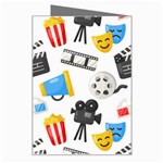 Cinema Icons Pattern Seamless Signs Symbols Collection Icon Greeting Card Right