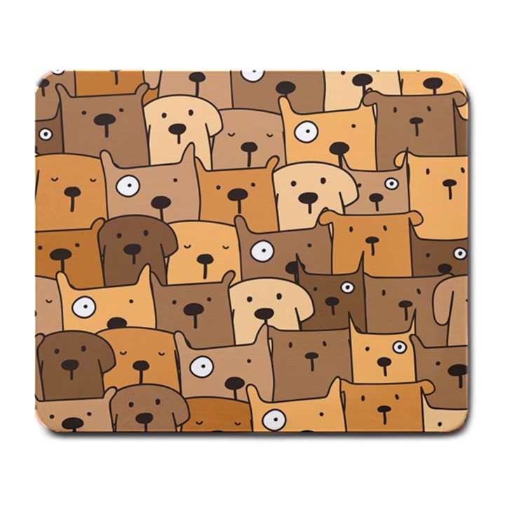 Cute Dog Seamless Pattern Background Large Mousepad