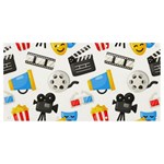 Cinema Icons Pattern Seamless Signs Symbols Collection Icon Banner and Sign 8  x 4  Front