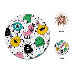 Funny Monster Pattern Playing Cards Single Design (round) by Pakjumat