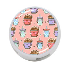 Cute Kawaii Food Seamless Pattern 4-port Usb Hub (one Side) by Pakjumat