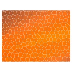 Orange Mosaic Structure Background Two Sides Premium Plush Fleece Blanket (extra Small)