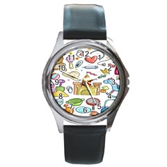 Baby Equipment Child Sketch Hand Round Metal Watch by Hannah976