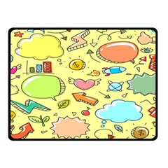 Cute Sketch Child Graphic Funny Two Sides Fleece Blanket (small) by Hannah976