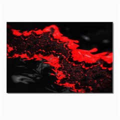 Red Black Fractal Mandelbrot Art Wallpaper Postcard 4 x 6  (pkg Of 10) by Hannah976