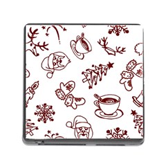 Red And White Christmas Breakfast  Memory Card Reader (square 5 Slot) by ConteMonfrey