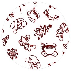 Red And White Christmas Breakfast  Uv Print Acrylic Ornament Round by ConteMonfrey