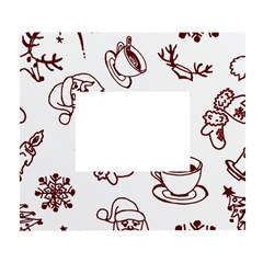 Red And White Christmas Breakfast  White Wall Photo Frame 5  X 7  by ConteMonfrey