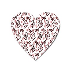 Signs Of Christmas Time  Heart Magnet by ConteMonfrey