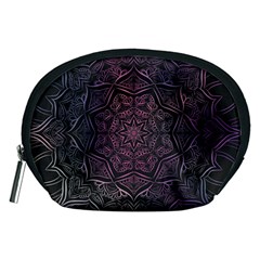 Mandala Neon Symmetric Symmetry Accessory Pouch (medium) by Hannah976