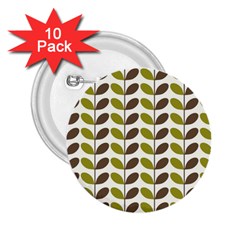 Leaf Plant Pattern Seamless 2 25  Buttons (10 Pack)  by Hannah976