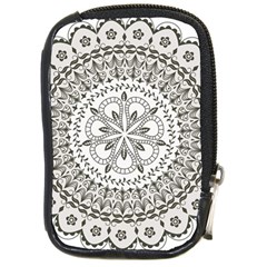 Vector Mandala Drawing Decoration Compact Camera Leather Case by Hannah976