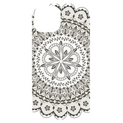 Vector Mandala Drawing Decoration Iphone 14 Black Uv Print Case