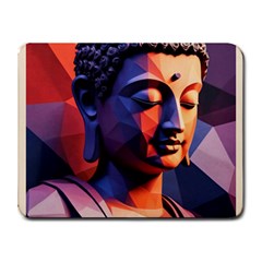 Let That Shit Go Buddha Low Poly (6) Small Mousepad