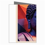 Let That Shit Go Buddha Low Poly (6) Greeting Cards (Pkg of 8) Right