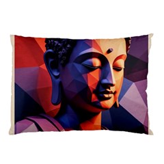 Let That Shit Go Buddha Low Poly (6) Pillow Case (two Sides)