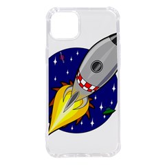 Rocket Ship Launch Vehicle Moon Iphone 14 Plus Tpu Uv Print Case by Sarkoni