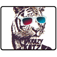 Krazy Katz 3d Tiger Roar Animal Two Sides Fleece Blanket (medium) by Sarkoni