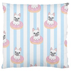 French Bulldog Dog Seamless Pattern Large Premium Plush Fleece Cushion Case (one Side) by Bedest