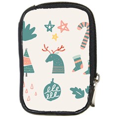 Reindeer Stars Socks Stick Compact Camera Leather Case by Apen
