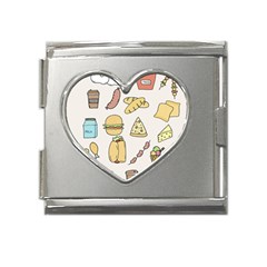 Dinner Meal Food Snack Fast Food Mega Link Heart Italian Charm (18mm) by Apen