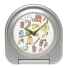Dinner Meal Food Snack Fast Food Travel Alarm Clock by Apen
