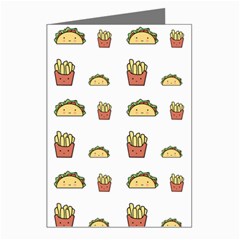 Fries Taco Pattern Fast Food Greeting Cards (pkg Of 8)