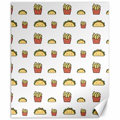 Fries Taco Pattern Fast Food Canvas 20  X 24  by Apen