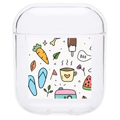 Doodle Fun Food Drawing Cute Hard Pc Airpods 1/2 Case by Apen