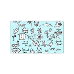 June Doodle Tropical Beach Sand Sticker Rectangular (100 Pack) by Apen