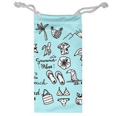 June Doodle Tropical Beach Sand Jewelry Bag by Apen