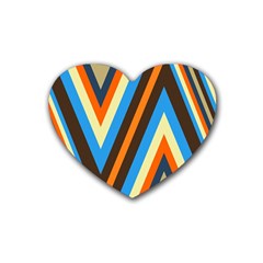 Pattern Triangle Design Repeat Rubber Heart Coaster (4 Pack)