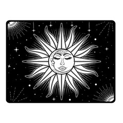 Sun Moon Star Universe Space Fleece Blanket (small) by Ravend
