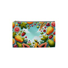 Fruits Sweet Papaya Orange Pattern Cosmetic Bag (small)