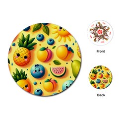 Fruits Fresh Sweet Pattern Playing Cards Single Design (round) by Ravend