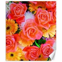 Bouquet Floral Blossom Anniversary Canvas 8  X 10 