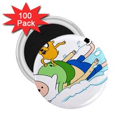 Adventure Time Finn And Jake Snow 2 25  Magnets (100 Pack)  by Sarkoni
