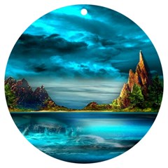 Artistic Fantasy Psychedelic Uv Print Acrylic Ornament Round by Sarkoni