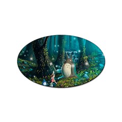 Anime My Neighbor Totoro Jungle Natural Sticker Oval (100 Pack) by Sarkoni