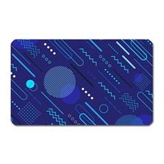 Classic Blue Background Abstract Style Magnet (rectangular)