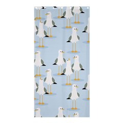 Cute Seagulls Seamless Pattern Light Blue Background Shower Curtain 36  X 72  (stall) 