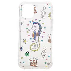 Seamless Pattern Cute Unicorn Cartoon Hand Drawn Iphone 12 Mini Tpu Uv Print Case	