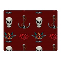 Tattoo Old School Background Pattern Two Sides Premium Plush Fleece Blanket (mini)