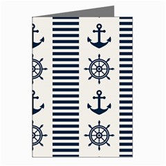 Nautical Seamless Pattern Vector Illustration Greeting Cards (pkg Of 8)