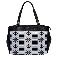 Nautical Seamless Pattern Vector Illustration Oversize Office Handbag