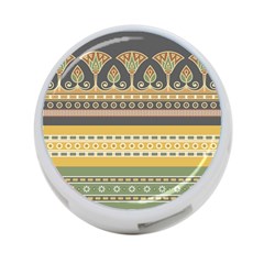 Seamless Pattern Egyptian Ornament With Lotus Flower 4-port Usb Hub (two Sides) by Hannah976