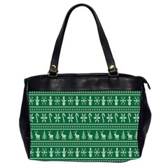 Wallpaper Ugly Sweater Backgrounds Christmas Oversize Office Handbag (2 Sides) by artworkshop