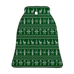 Wallpaper Ugly Sweater Backgrounds Christmas Ornament (bell) by artworkshop