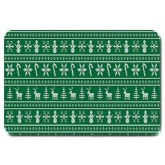 Wallpaper Ugly Sweater Backgrounds Christmas Large Doormat by artworkshop