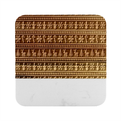 Wallpaper Ugly Sweater Backgrounds Christmas Marble Wood Coaster (square) by artworkshop
